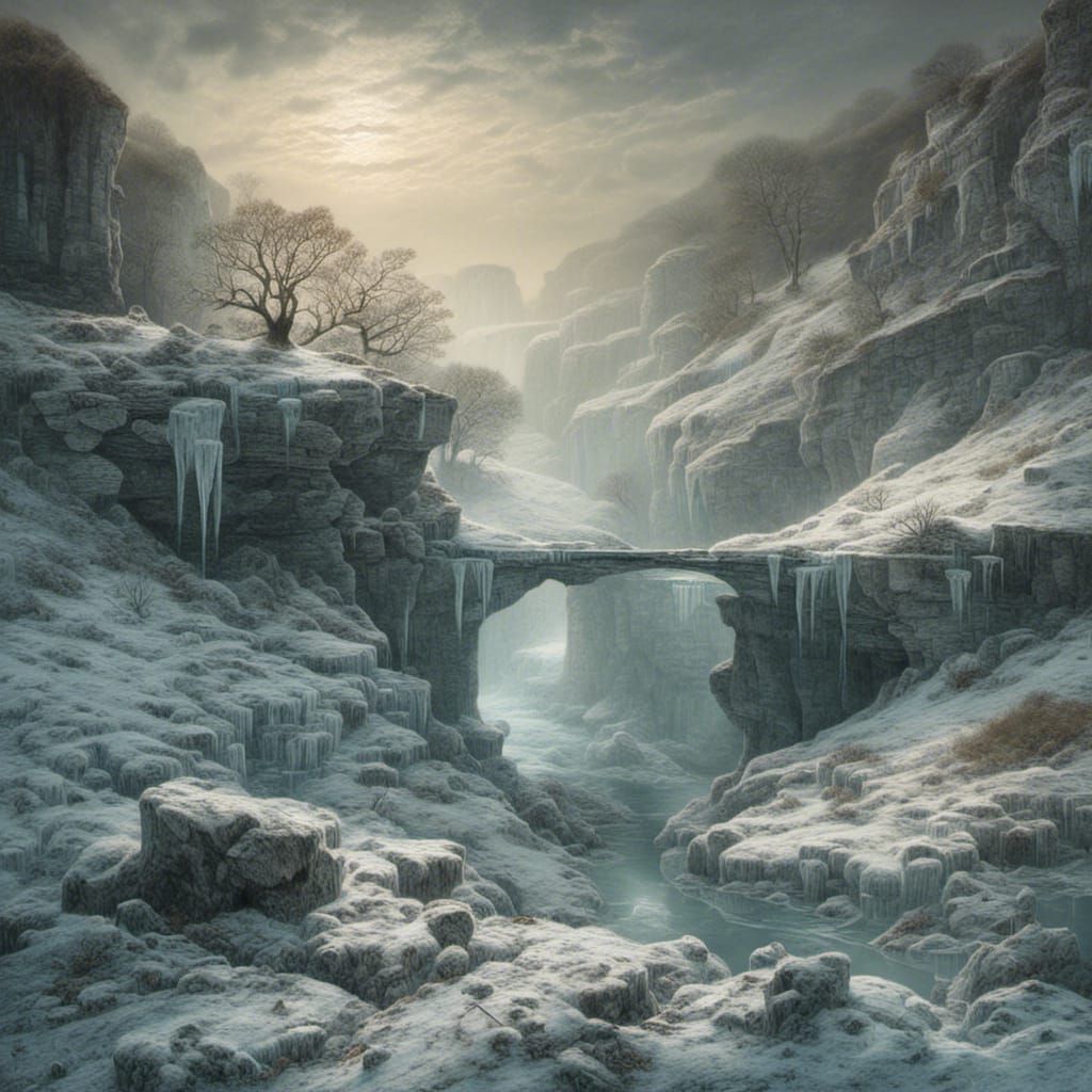 Malham cove  in winter