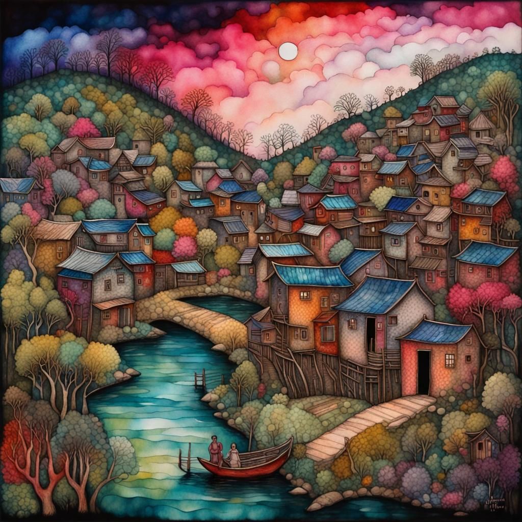 Fantasy Vietnamese village