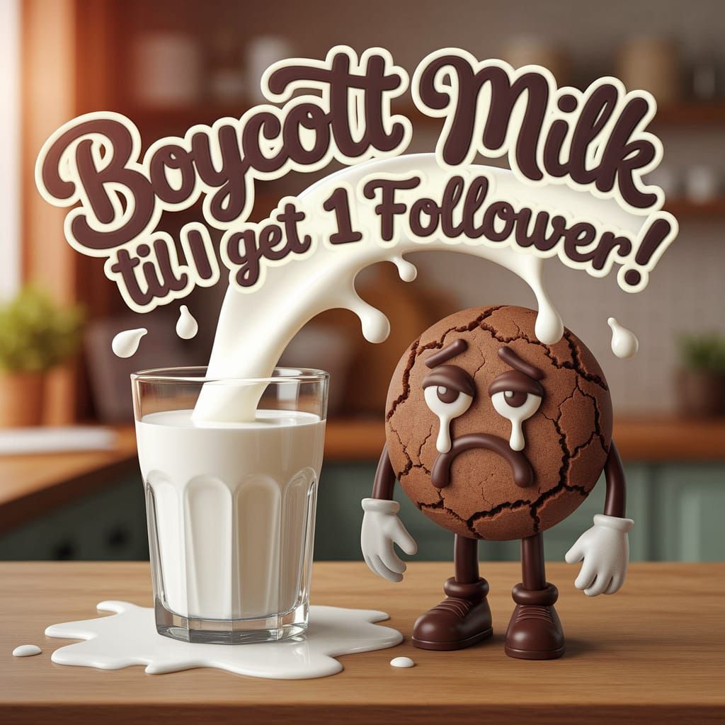 Milk Spill Creates Bold Message in Cozy Kitchen