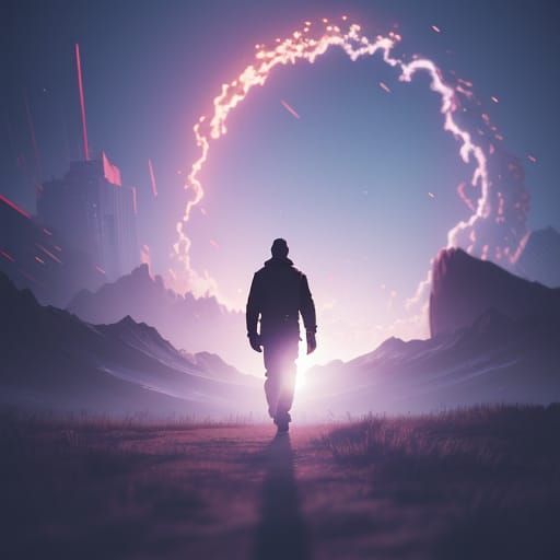 Cinematic Film Still of Shifting Reality