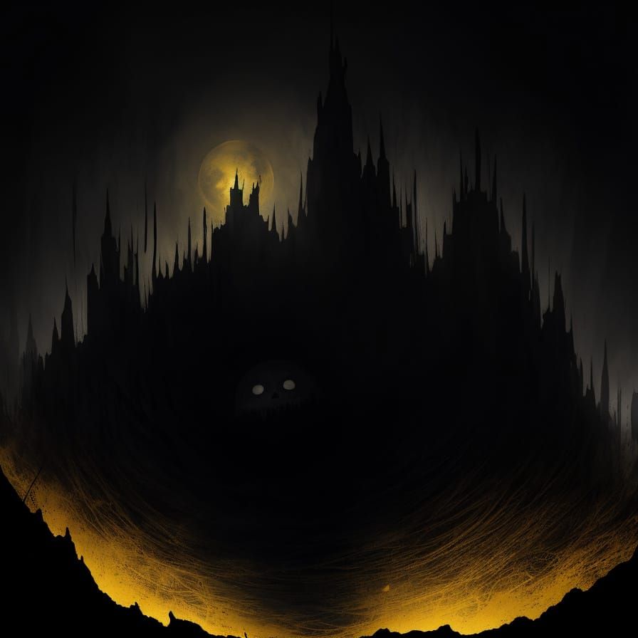 Eerie Orb of Light in Abyssal Darkness
