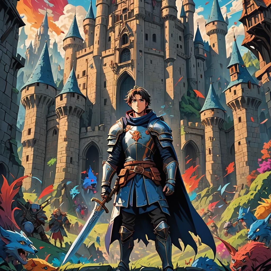 Anime Poster of Adventurer in Fantasy World