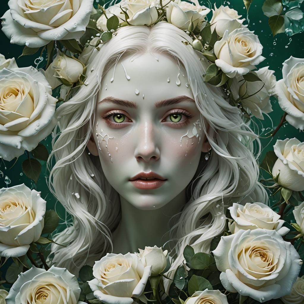 White Roses Goddess