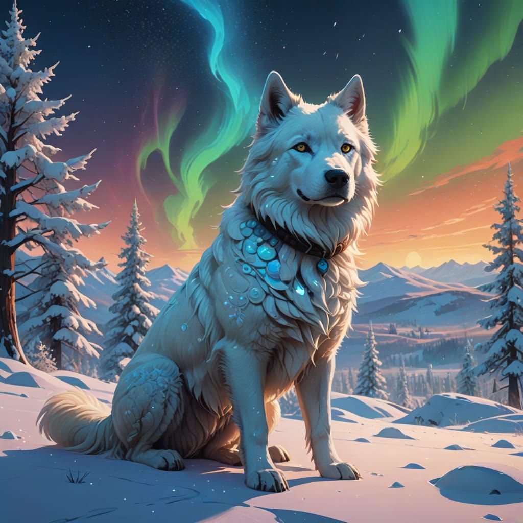 Ethereal Winter Wonderland in Hyper-Detailed Matte Painting