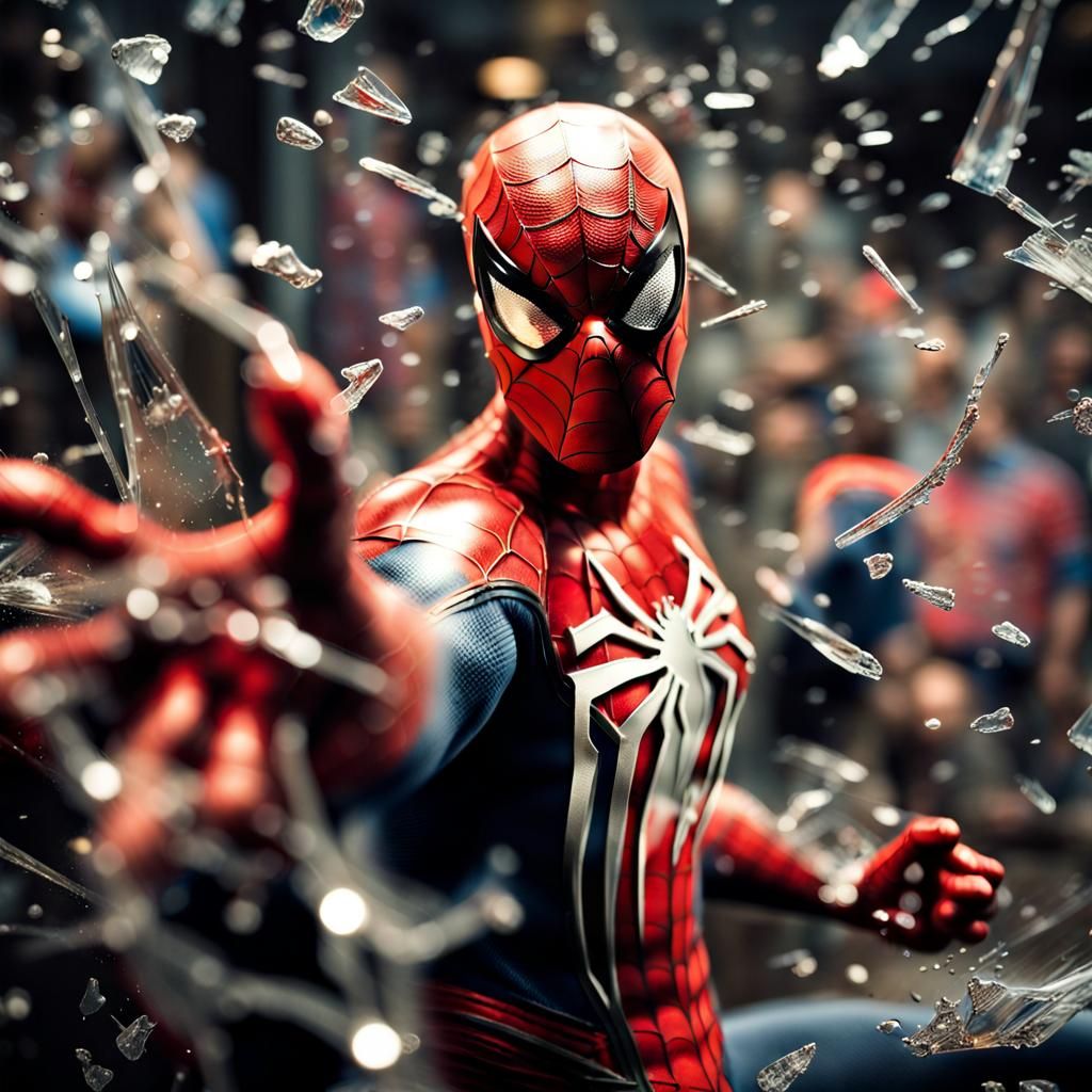 Spider-Man in his Advanced Suit.