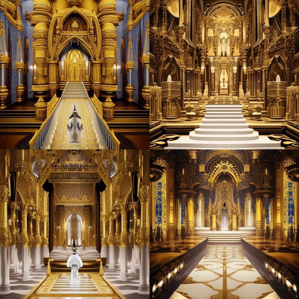 white and gold robe holy priest in sacred place