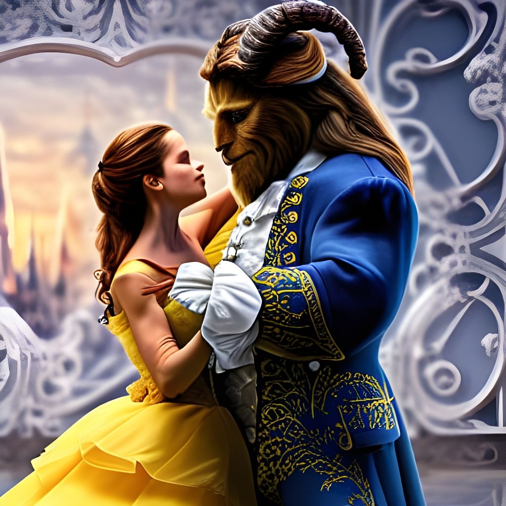 Beauty and the Beast Dancing: Photorealistic Fantasy