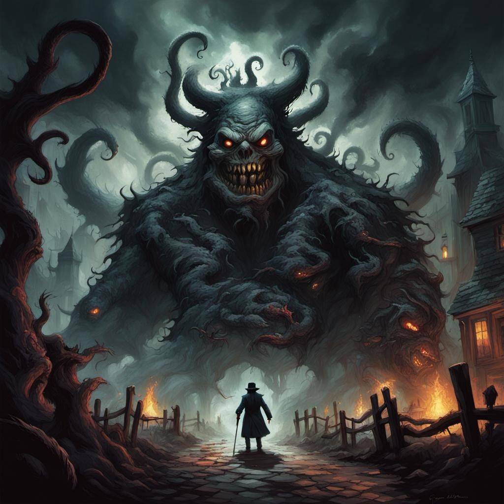 Sinister Dark Magic Wonderland with Monsters