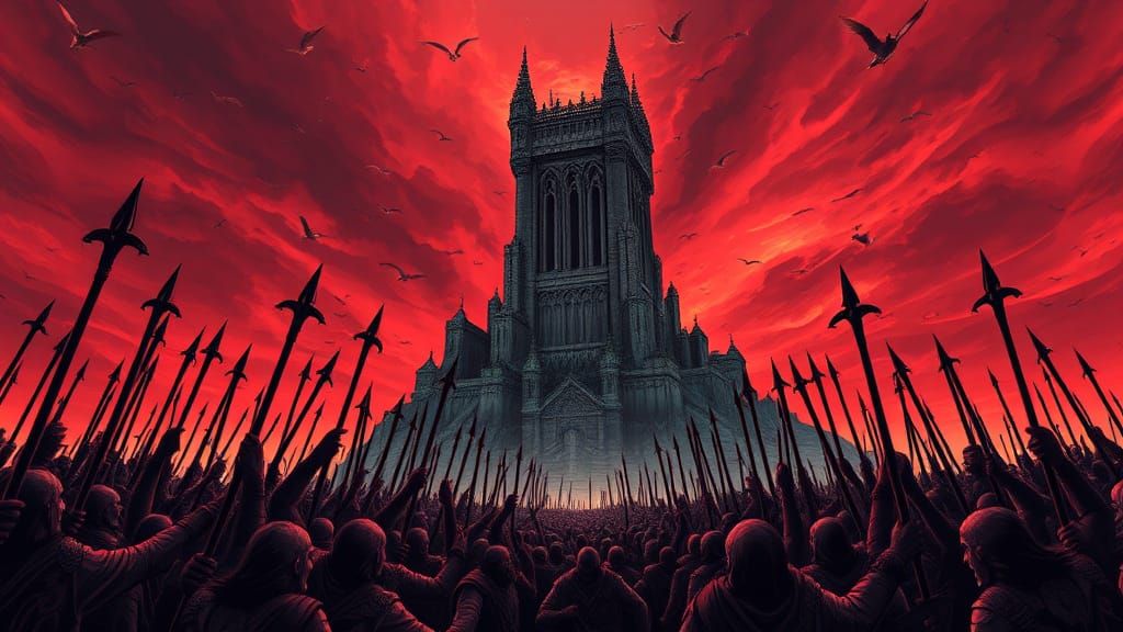 Isengard Besieged by Orcs in Comic Book Art