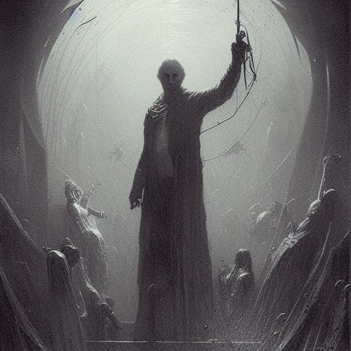 Visceral Terror in Dark Fantasy Style