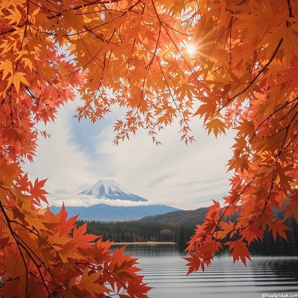 Majestic Fuji Panorama in Digital Art Style