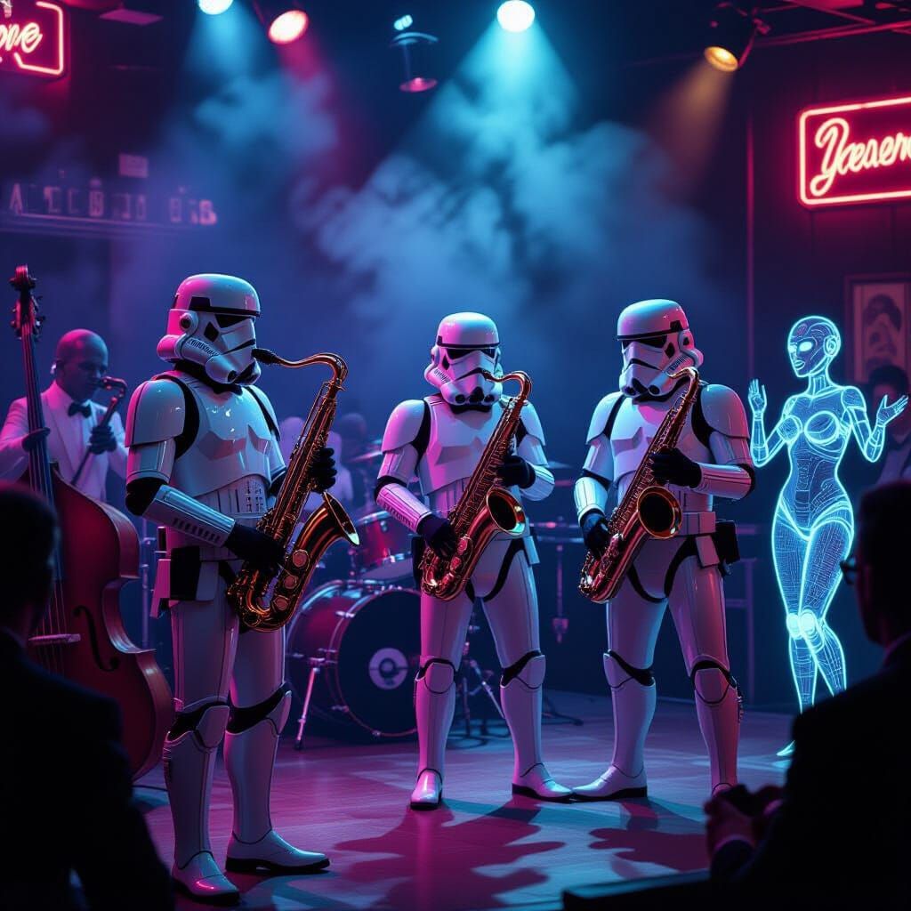 Clone Troopers Play Jazz for Aliens on Coruscant