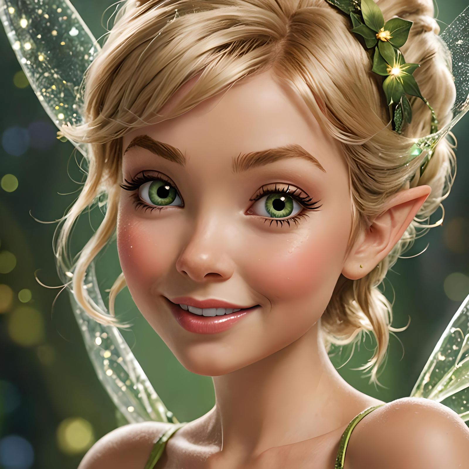 Tinkerbell Winking: A Whimsical Close-Up