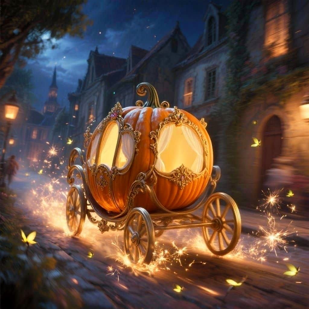 Cinderella Pumpkin Carriage Cake in French Village