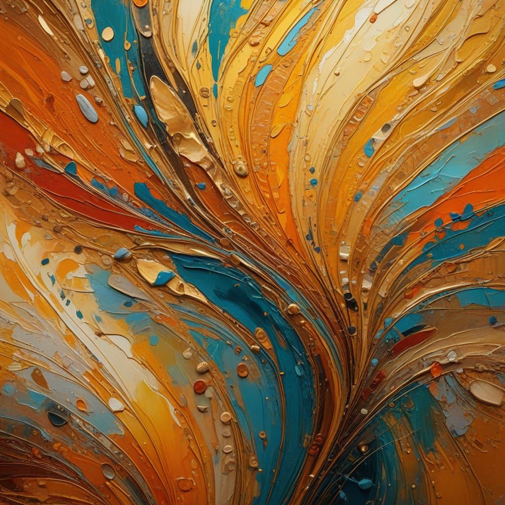 Vibrant Oil Painting Masterpiece with Golden Lighting