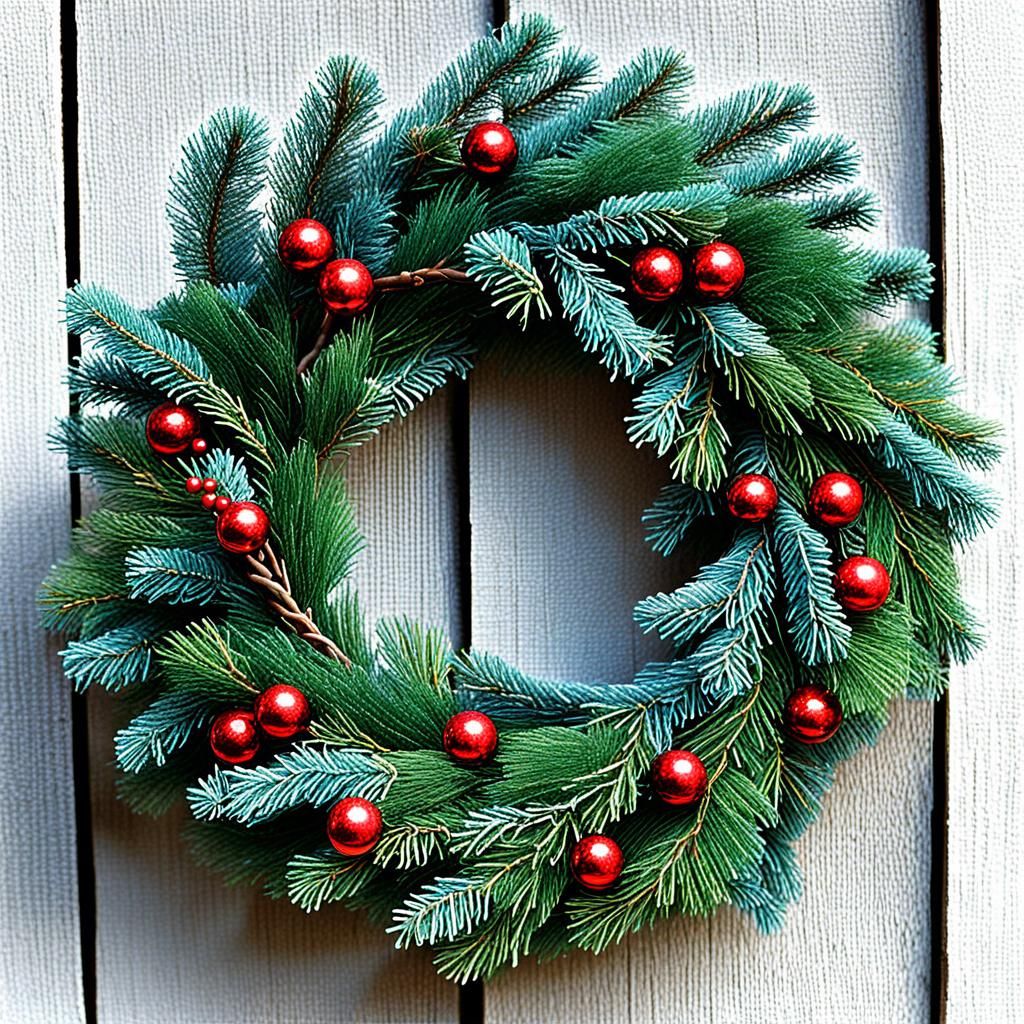 A Vintage Christmas Wreath in Modern Style