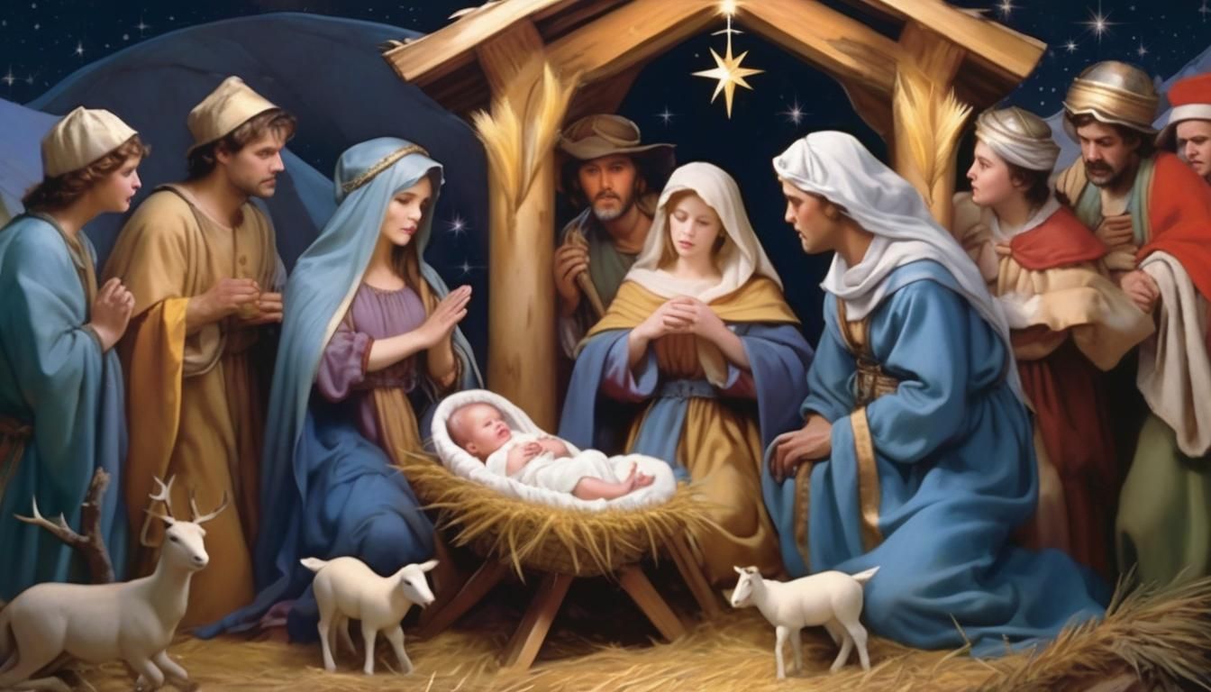 Nativity Scene: A Christmas Matte Painting