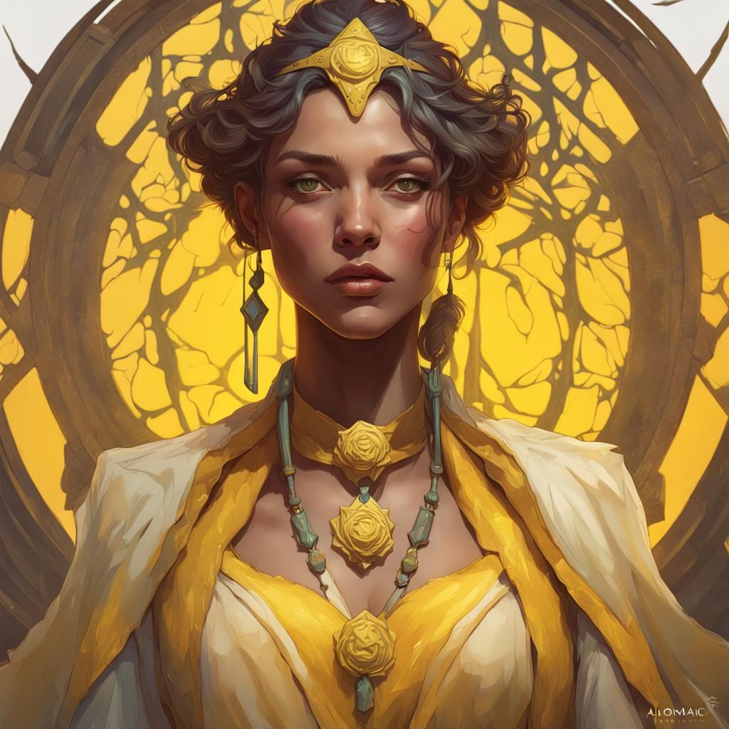 Aes Sedai Portrait in Art Nouveau Style