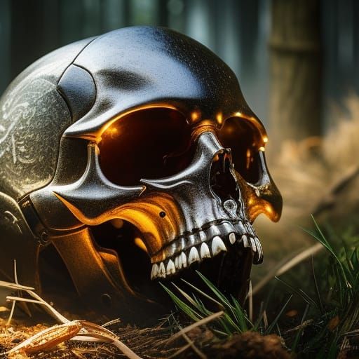 Viper and Skull Dark Fantasy Art