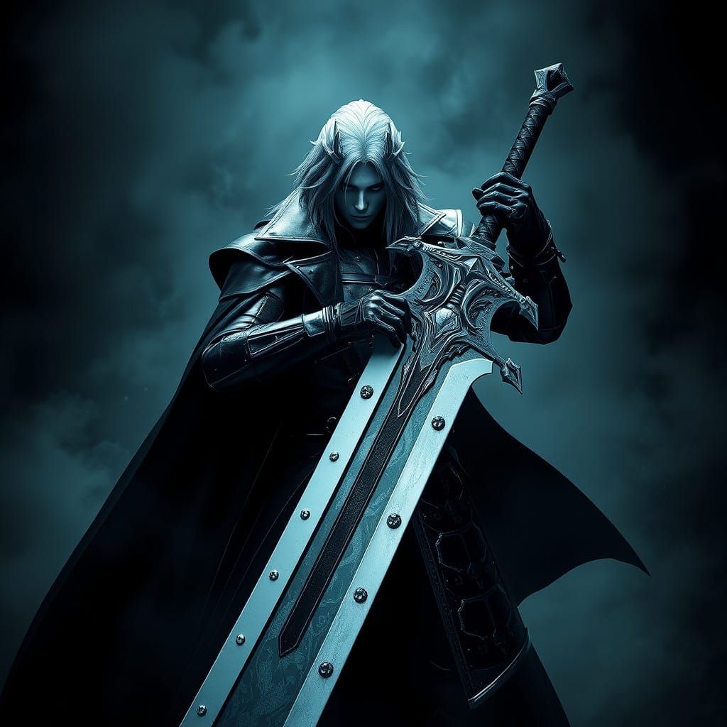 Sephiroth in Epic Cyberpunk Style