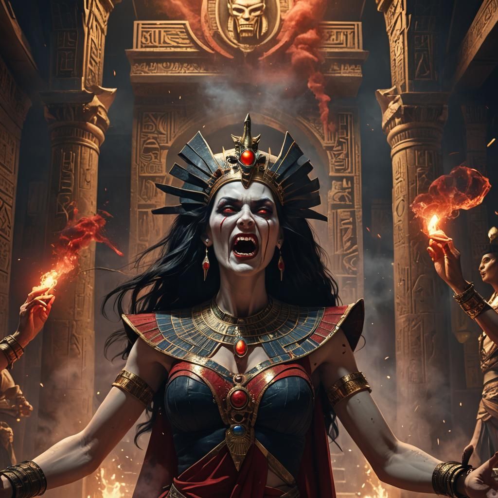 Akasha and Amel's demonic fusion (Anne Rice's Queen of the Damned)