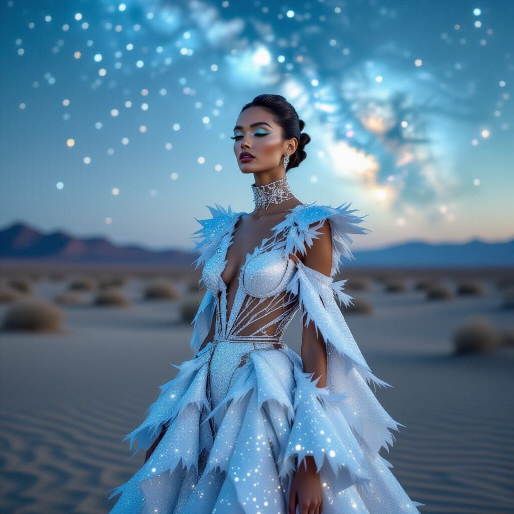 Avant-Garde Fashion: Moonlight & Stardust Desert Shoot