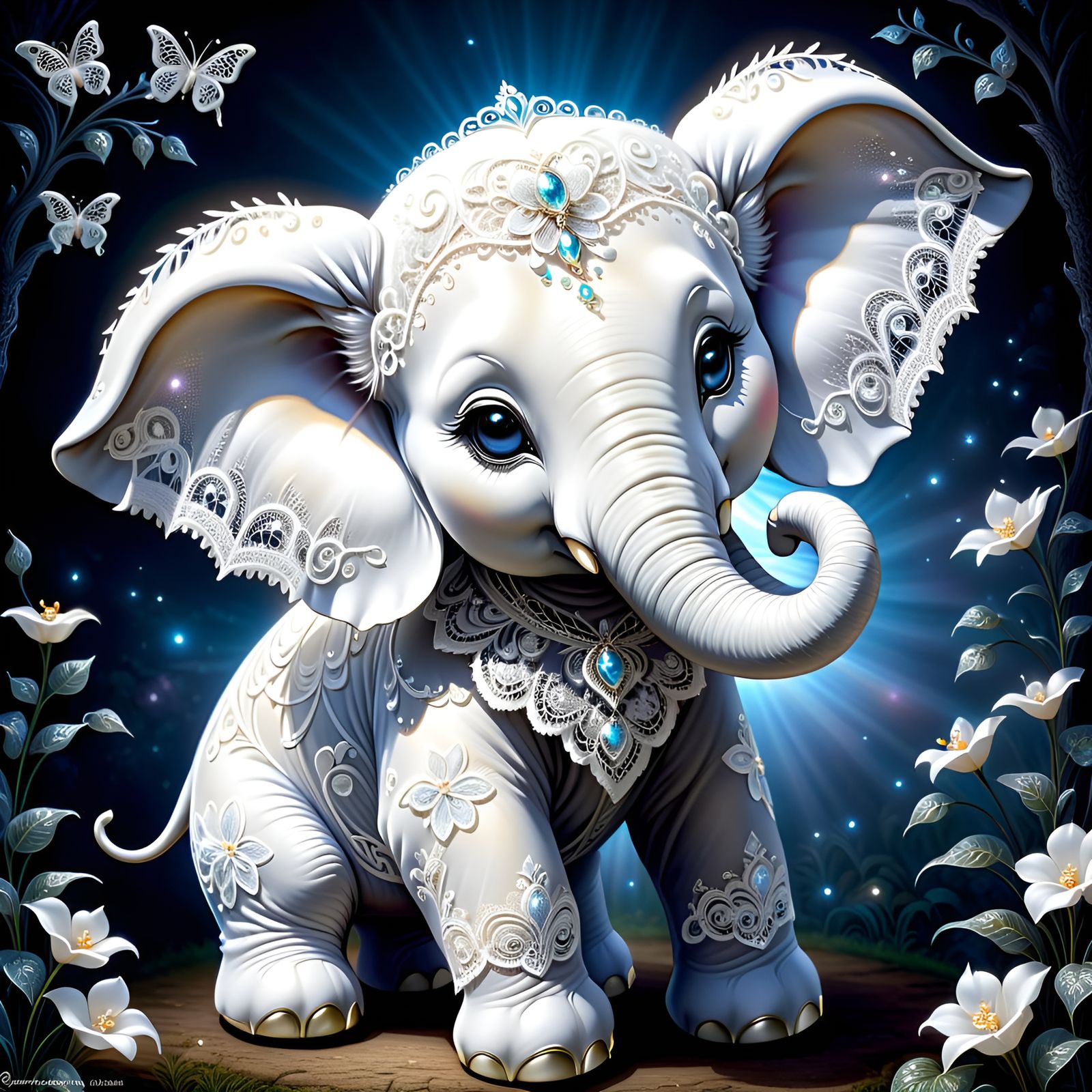 Little Elegant Lacey Elephant