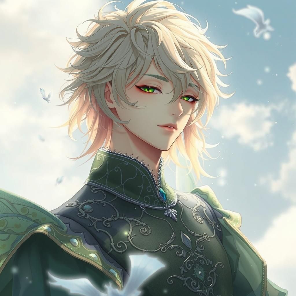 Radiant Cloud Sylph Prince in Digital Fantasy Art