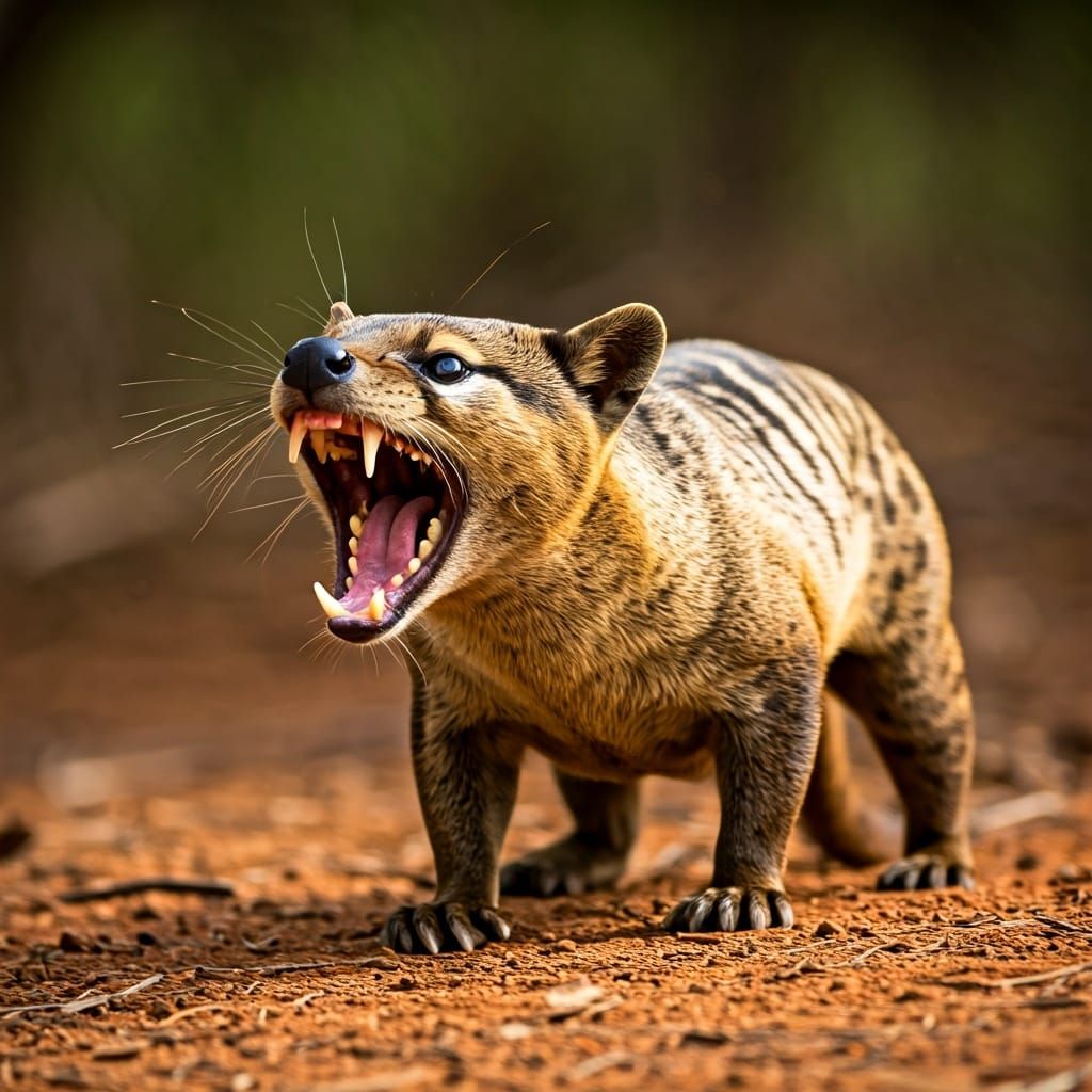 Thylacine-Otter Hybrid Creature in Nature Photography