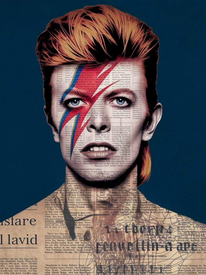 David Bowie in Surrealist Folk-Art Chaos