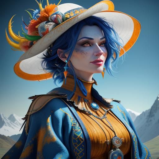 Magical Characters Travel in Dreamscape: Hyperreal Painting