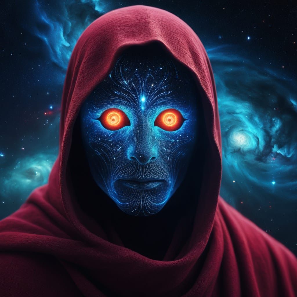 Ethereal Cosmic Entity Illuminates Celestial Void