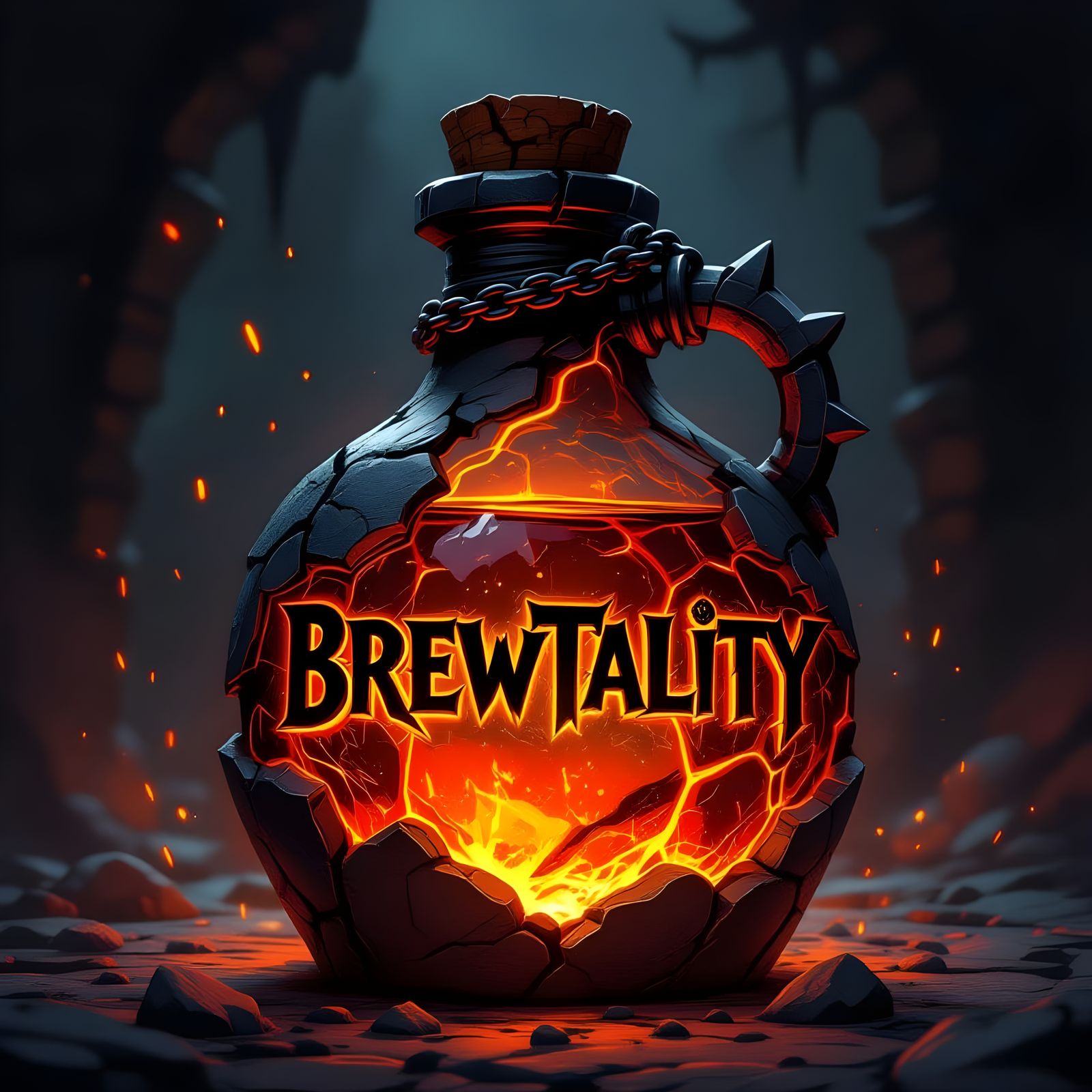 Raw Strength Embodied in Dark Iron and Obsidian