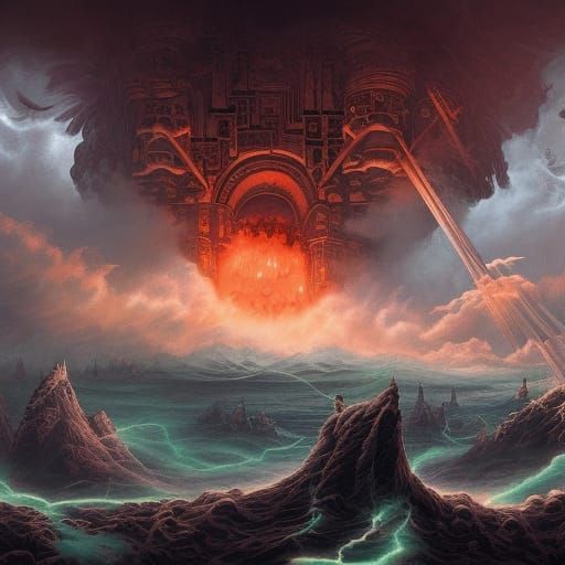 Demigods Clash with Titan in Epic Storm