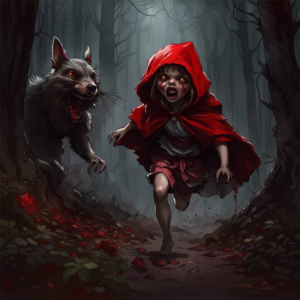Little Red Riding Hood and Zombie Squirrel