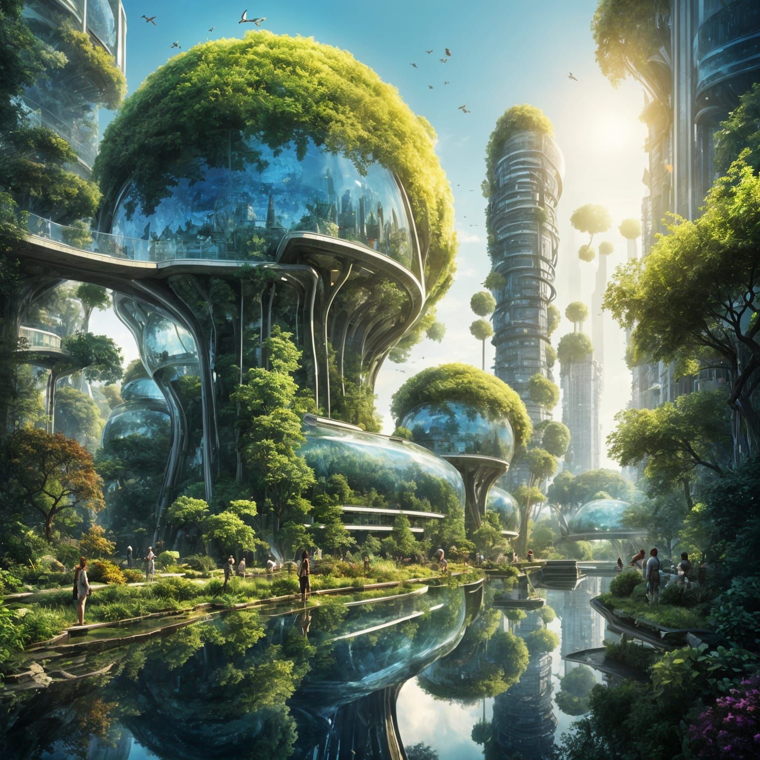 Solarpunk Neighborhood