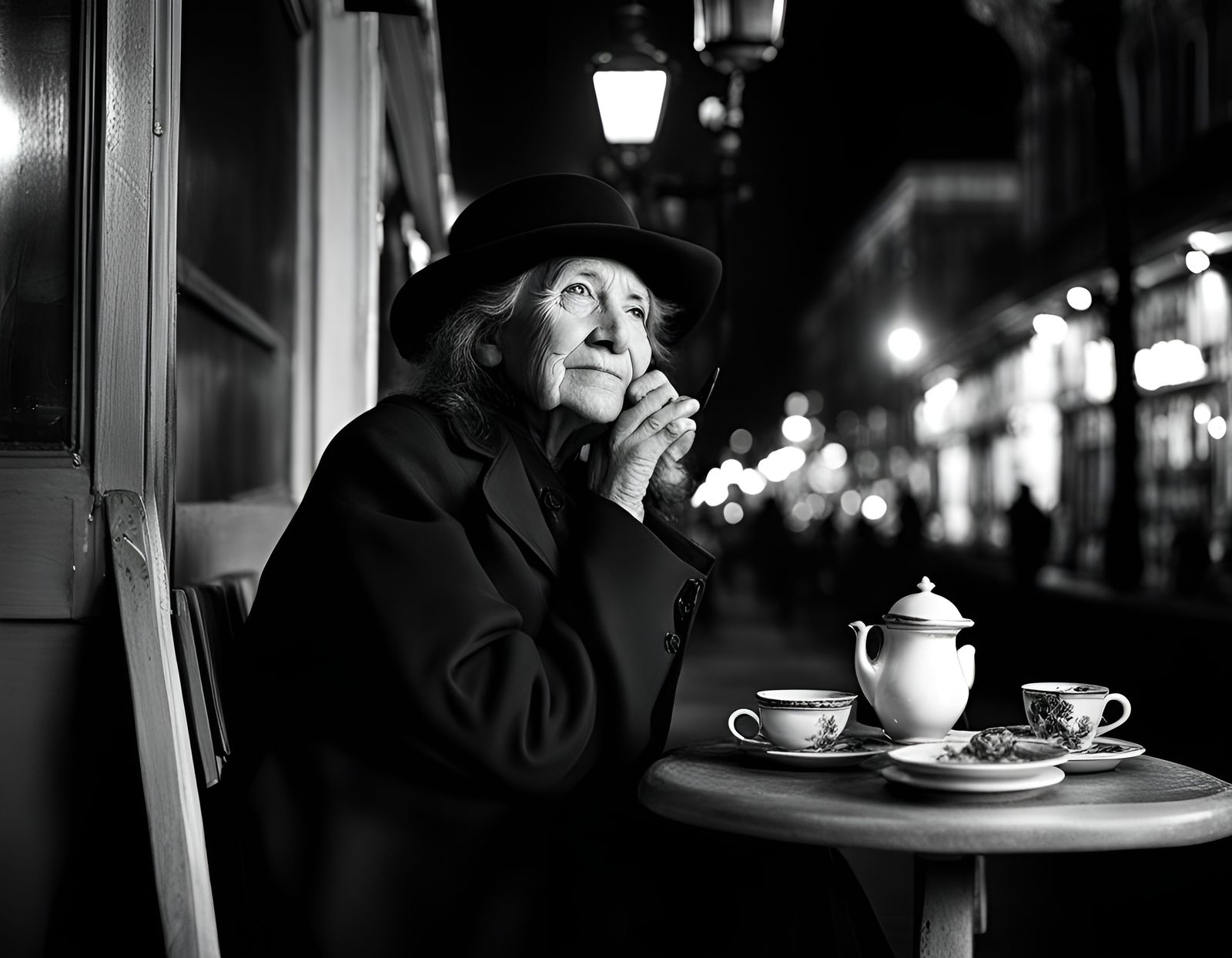 Gaslit Stranger in Dark Cafe: Character Design