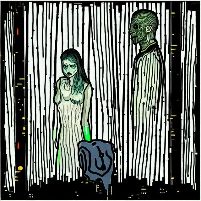 Cyberpunk Gothic City in Van Gogh Style