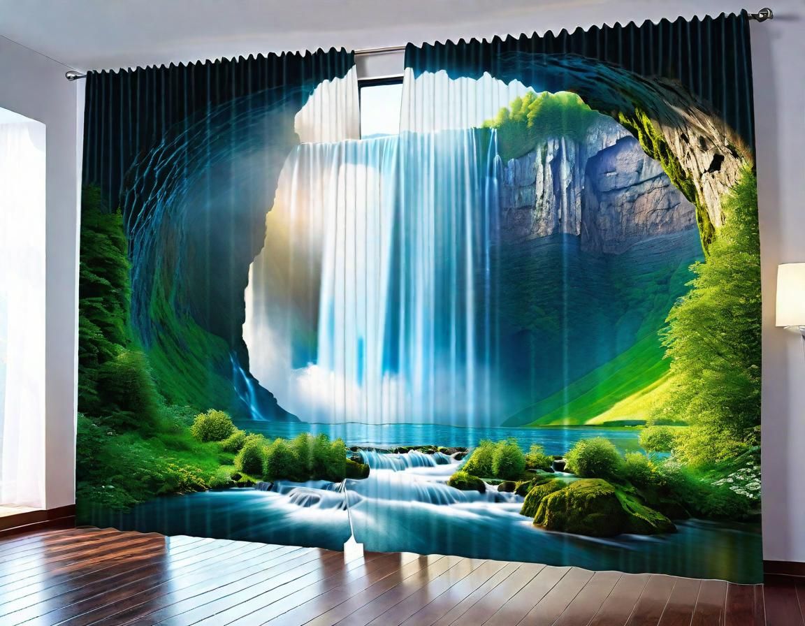 Waterfall Portal Revealed with Sci-Fi Effect