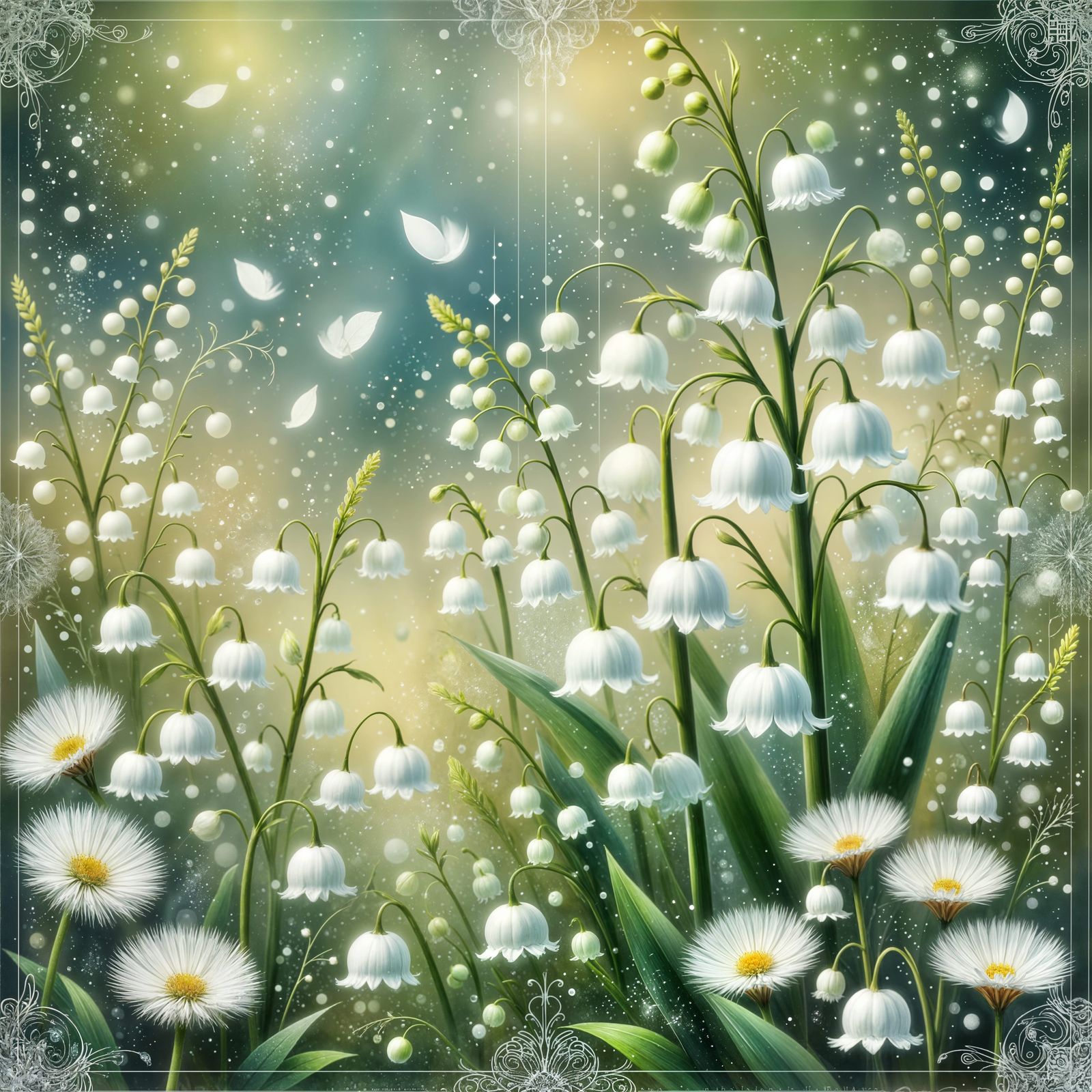 Lily of the valley and dandelion 1