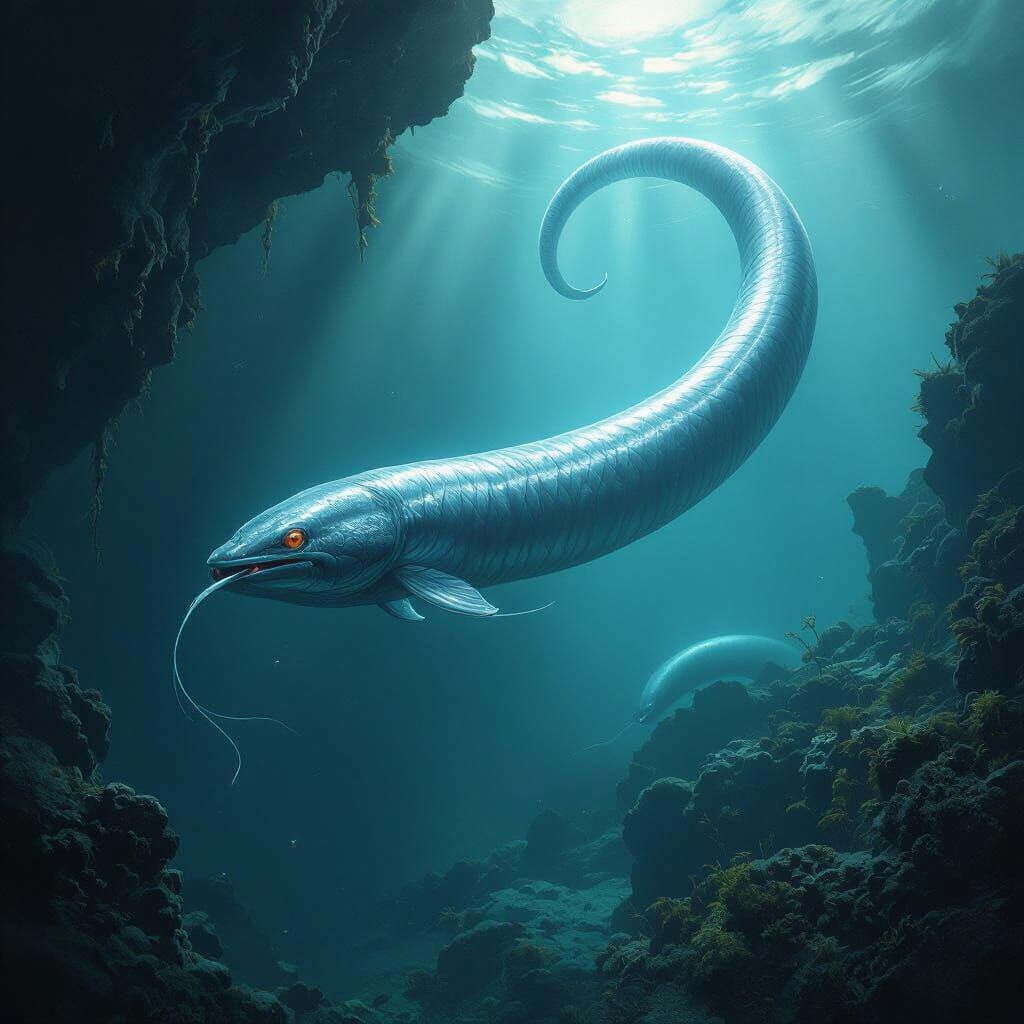 Whisper Eels in Dark Fantasy Style