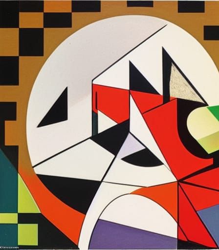 A Alien Christmas Halloween Valentines abstract cubism Euclidean Georgy Kurasov Albert Gleizes