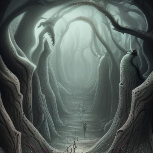 Detailed Matte Painting of Inner Demons in Unreal Engine