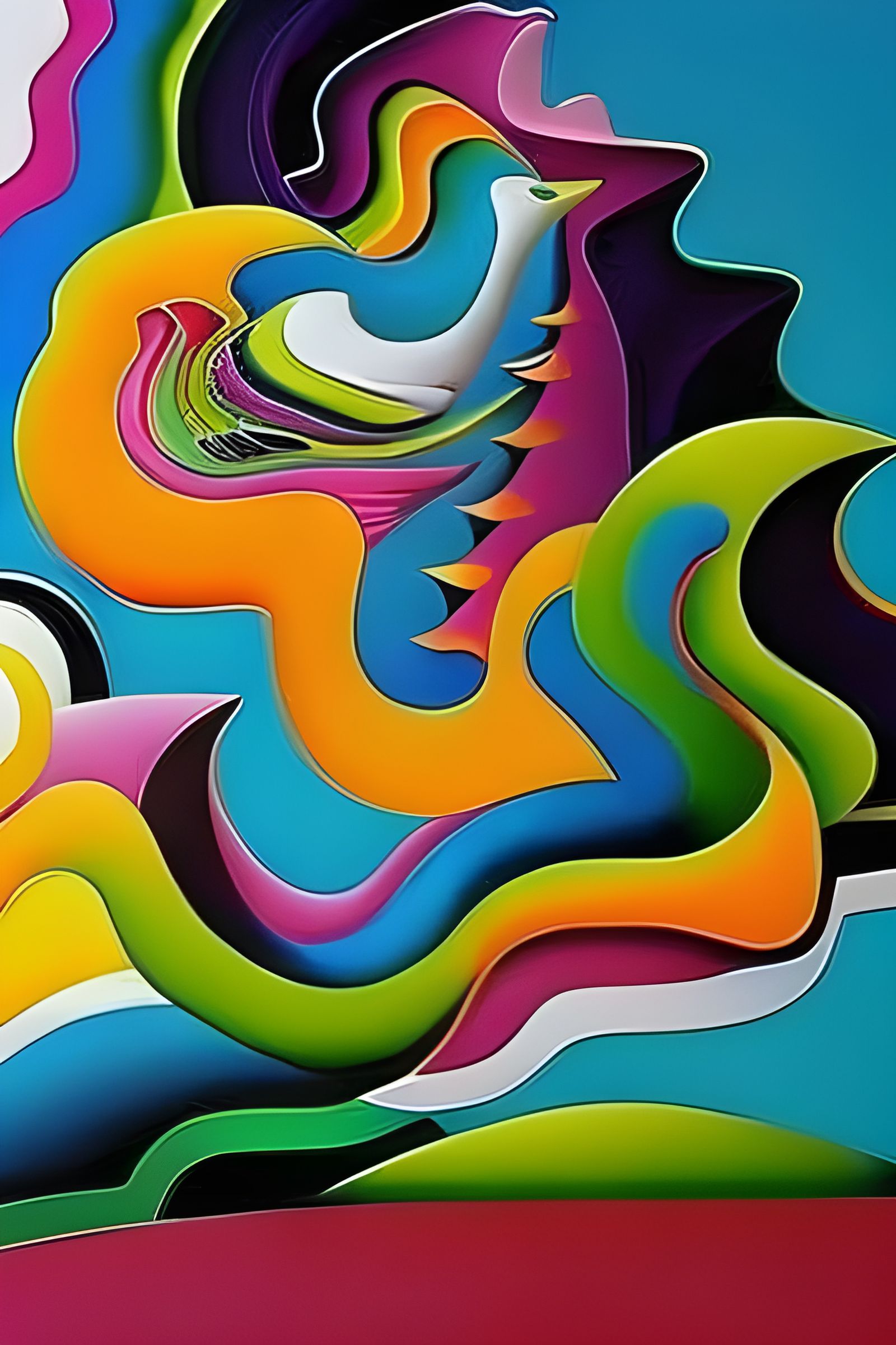 Abstract Art with Magical Particles and Light Dust