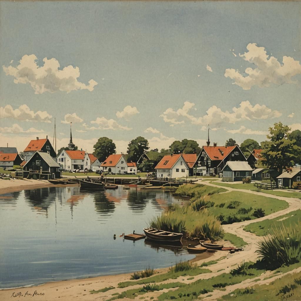 Idyllic Fishing Village on the Baltic Sea