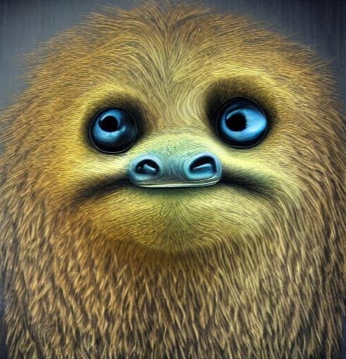 Whimsical Sloths Enjoying Pickles in Vibrant Digital Art