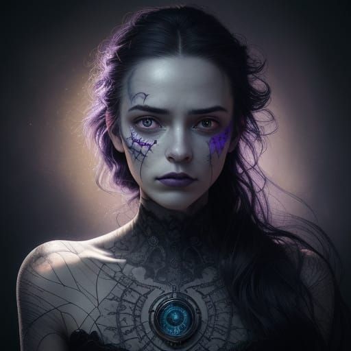 Haunted Hospital Portrait in Moody, Hyperrealistic Digital A...