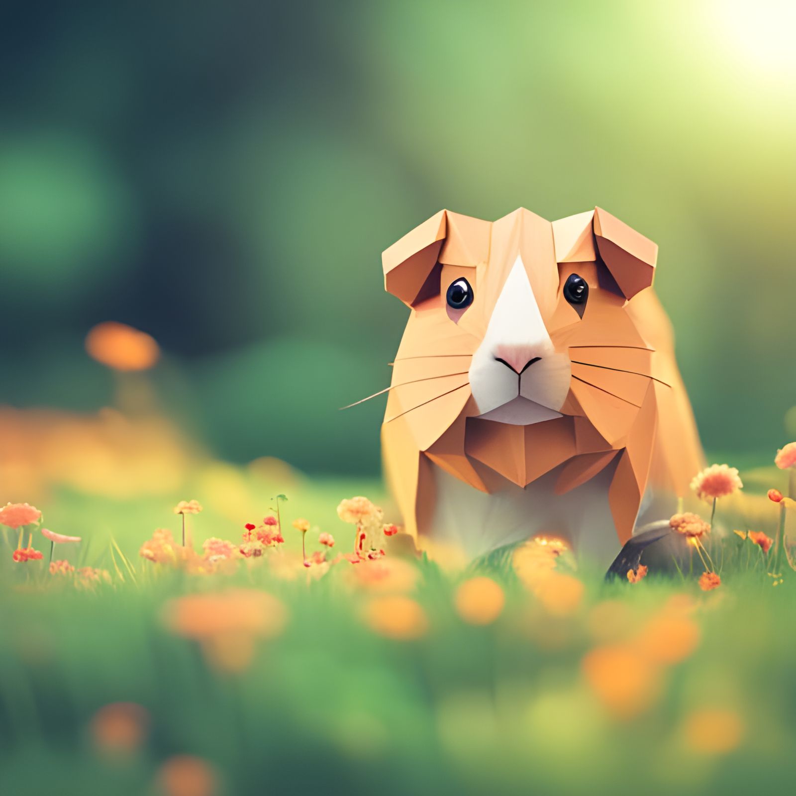 Guinea Pig Origami Papercraft