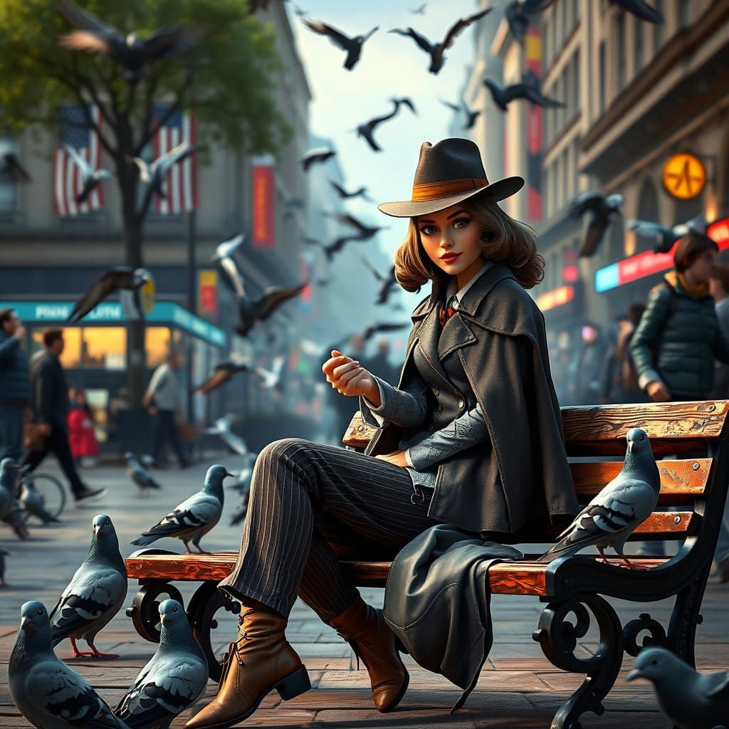 Humorous Pixar-Style Pin-Up Hiding in Plain Sight