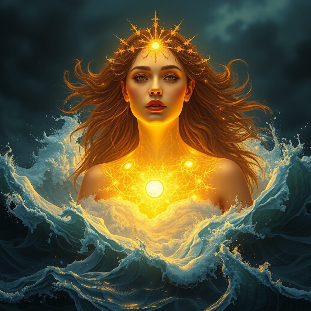 Majestic Ocean Goddess Radiates Inner Light